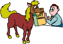 Cartoon Horse with treats
