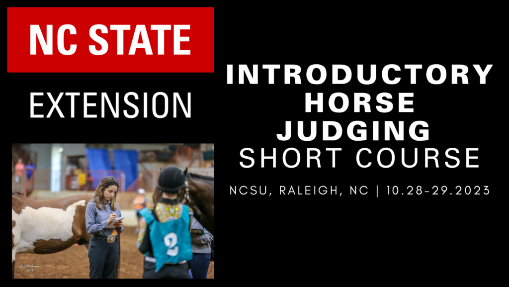 NC State Extension Introductory Horse Judging Short Course