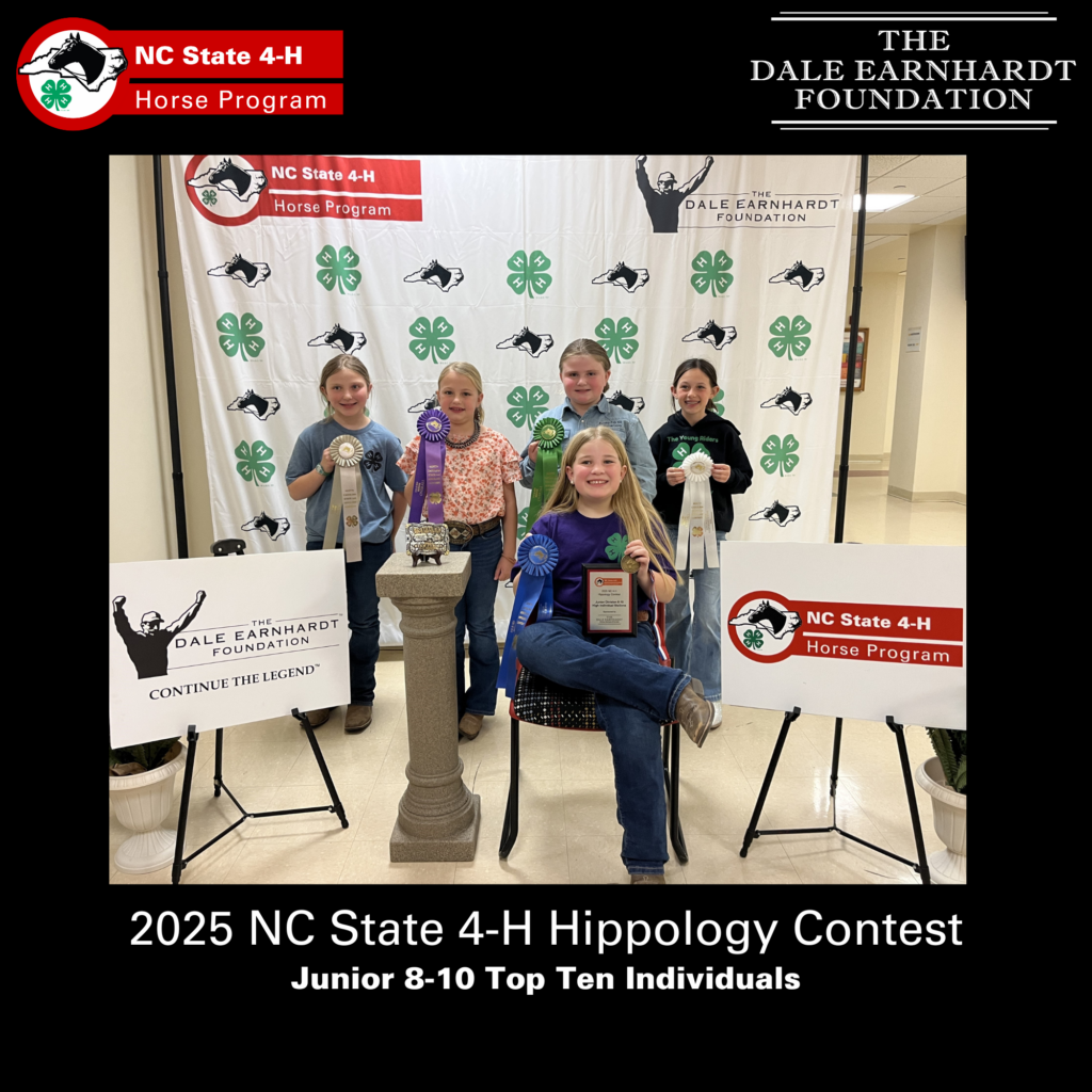 2025 NC State 4-H Hippology Contest  Junior 8-10 Top Ten Individuals